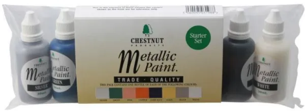 Set de Inicio de Colores Metálicos de Pintura Acrílica Chestnut