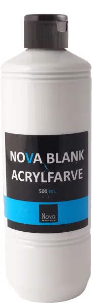 Pintura acrílica brillante Nova 500 ml. Blanca