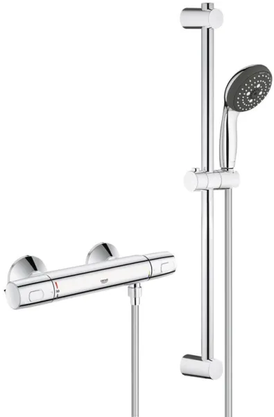 Conjunto de ducha Grohe Precision Trend con grifería termostática, cromo
