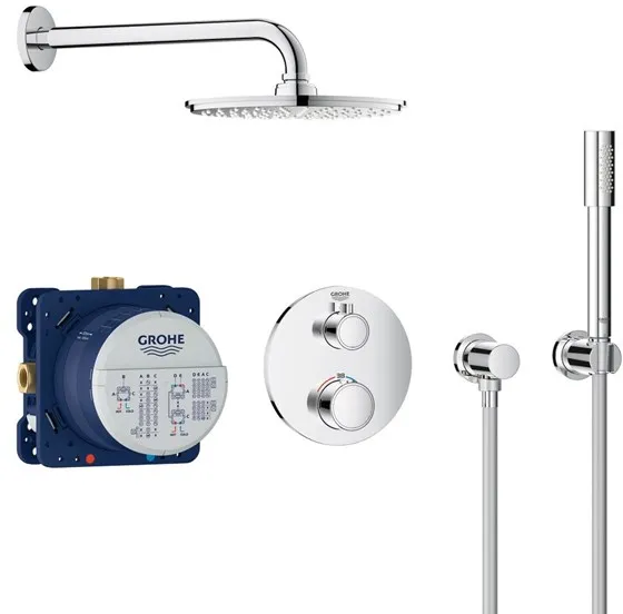 Conjunto de ducha Grohe Grohtherm con Rainshower Cosmopolitan 210, cromo
