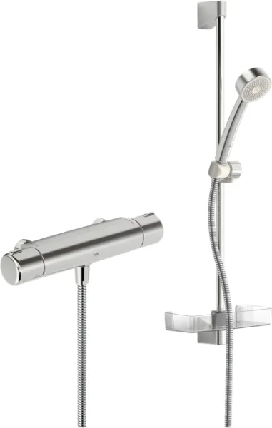 Conjunto de ducha Oras Apollo con grifería termostática Nova, cromo