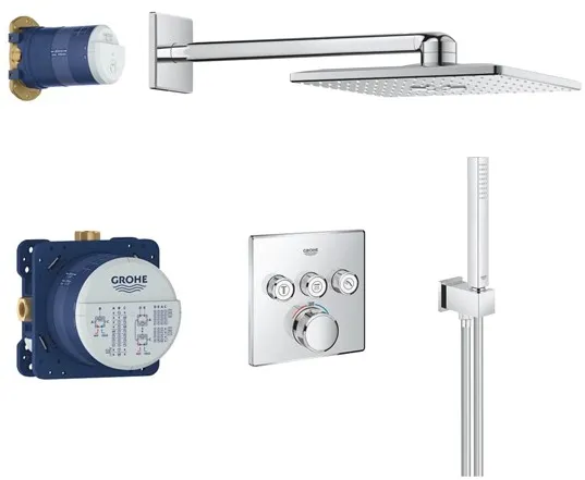 Conjunto de ducha Grohe Grohtherm SmartControl con Rainshower SmartActive 310 Cube, cromo