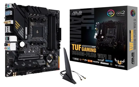 ASUS TUF GAMING B550M-PLUS WIFI II Placa base - AMD B550 - AMD AM4 - DDR4 RAM - Micro-ATX