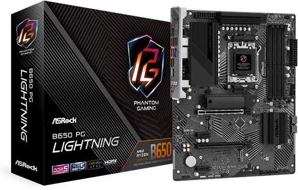 ASRock B650 PG Lightning Placa base - AMD B650 - AMD AM5-socket - DDR5 RAM - ATX