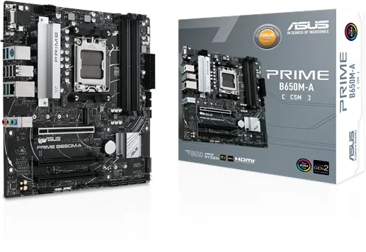 ASUS PRIME B650M-A-CSM Placa base - AMD B650 - Socket AMD AM5 - RAM DDR5 - Micro-ATX