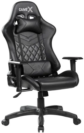 GameX GameX Lopez cuero sintético negro 70x65x134cm