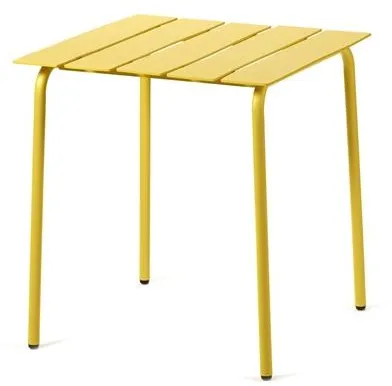 Valerie Objects Aligned Mesa de comedor exterior 70x70 Amarillo