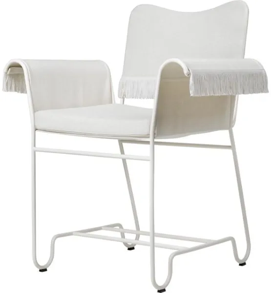 Gubi Tropique Silla de comedor con flecos Blanco/Leslie 06