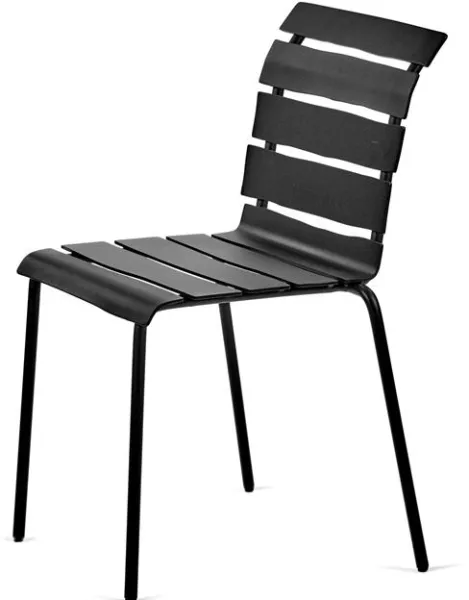 Valerie Objects Aligned Silla de comedor de exterior negra