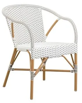 Sika-Design Madeleine Exterior Silla de Café Blanco/Almendra