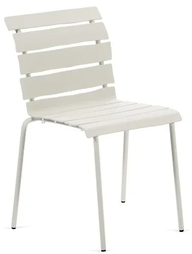 Valerie Objects Aligned Silla de comedor exterior blanca