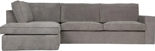 Thomas, sofá esquinero izquierdo, gris, H92x283x197 cm