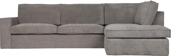 Thomas, sofá esquinero derecho, gris claro, H92x283x197 cm
