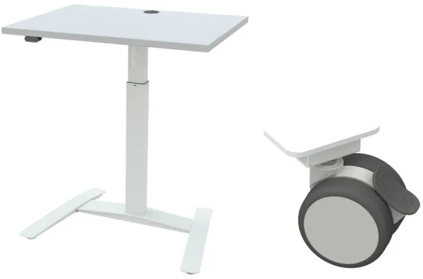 Mesa de pie-sentado simple - Ruedas
