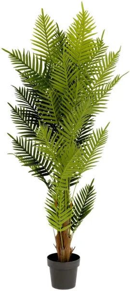Palmera, Planta artificial, verde/negro, H150x70x70 cm