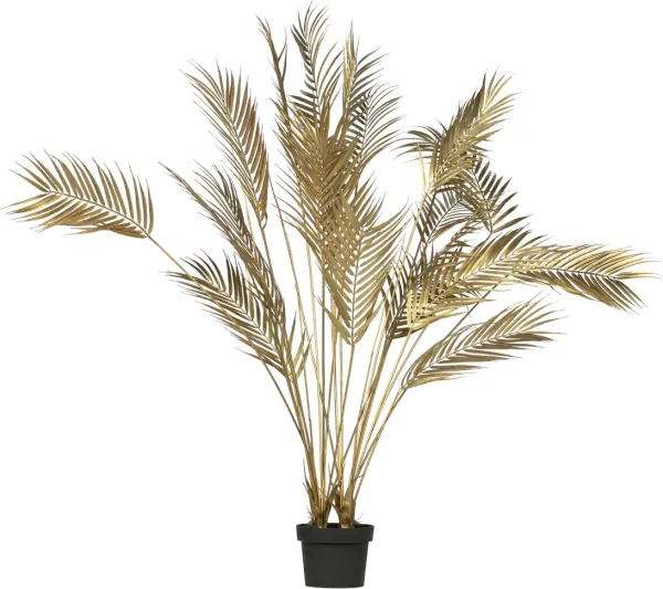 Palmera, Planta artificial, dorada, H110x75x75 cm