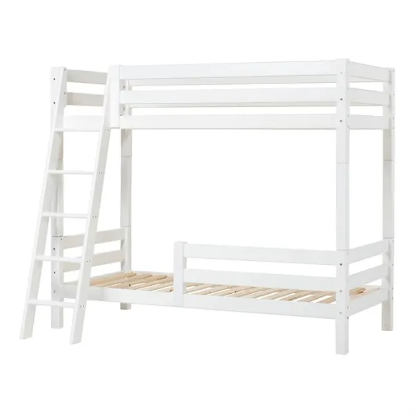 Litera alta Hoppekids ECO Luxury con escalera inclinada y barandilla de cama
