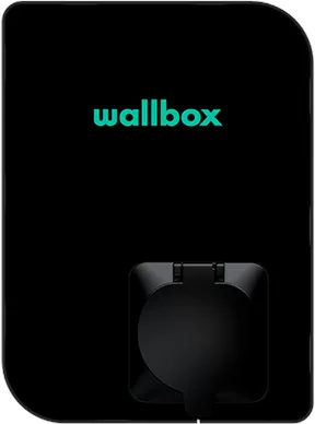 Wallbox Copper SB -caja de carga Wi-Fi 22 kW Tipo 1 y 2, negro