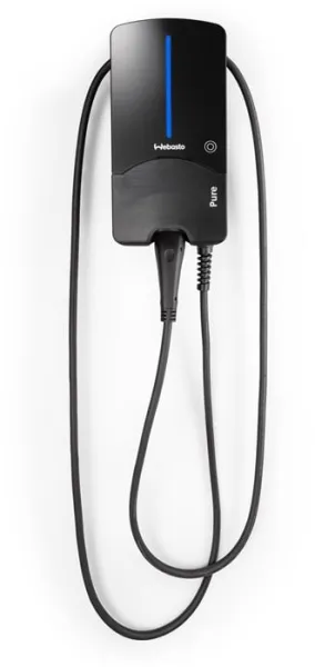 Caja de carga Webasto Pure 11 kW Tipo 2 Black Edition con cable de 7 m - Protección contra corriente residual Tipo B integrada