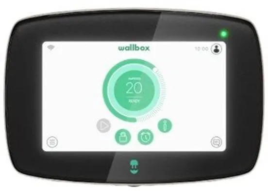 Caja de carga Wallbox Commander 2 con Wi-Fi, 22 kW, 5 metros, Tipo 2, negro