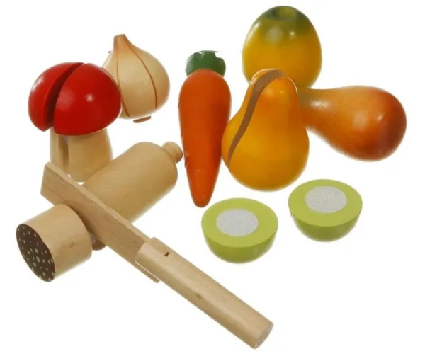 Frutas y verduras de madera con velcro FSC®