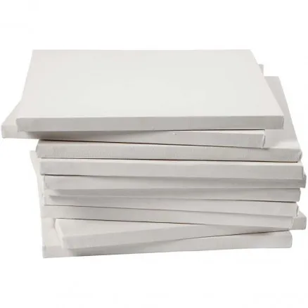 Lienzo, blanco, profundidad 1,6 cm, tamaño 30x30 cm, 280 g, 40 uds/1 paquete.