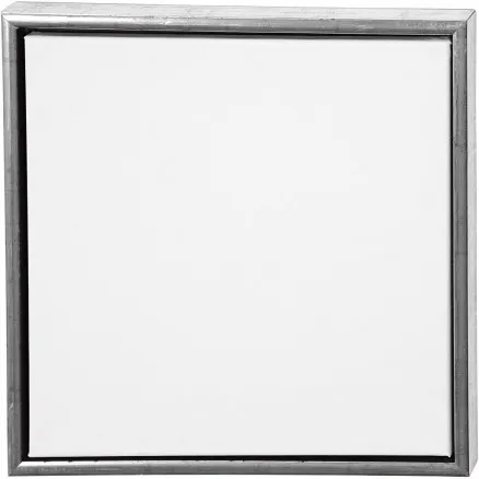 Lienzo ArtistLine con marco, plata antigua, blanco, profundidad 3 cm, tamaño 44x44
