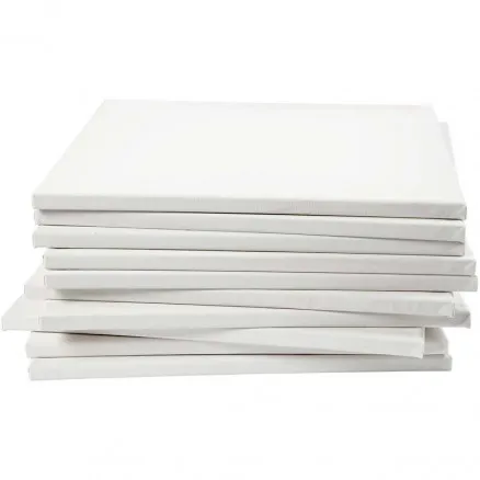 Lienzo, blanco, profundidad 1,6 cm, tamaño 40x40 cm, 280 g, 40 uds/1 paquete.