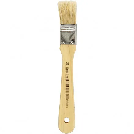 Brocha para barniz, L: 18,5 cm, A: 25 mm, plana, 12 uds / 12 paquete.