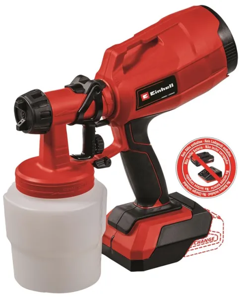 Pistola pulverizadora inalámbrica Einhell TC-SY 18/60 Li 18 voltios sin batería ni cargador