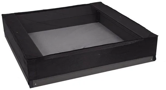 Nordic Play Red de arenero, 150 x 150 x 20 cm, negro