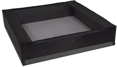 Nordic Play Red de arenero, 120 x 120 x 20 cm, negro