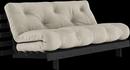 Karup Design Roots Sofá cama con colchón Roots 160x200 Lino/Negro lacado