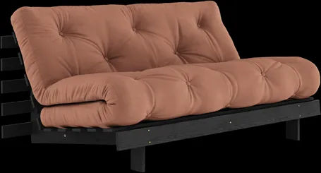 Karup Design Roots Sofá cama con colchón Roots 160x200 Clay Brown/Negro lacado