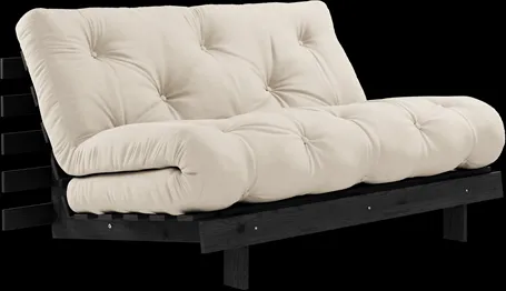 Karup Design Roots Sofá cama con colchón 140x200 747 Beige/Negro Pino