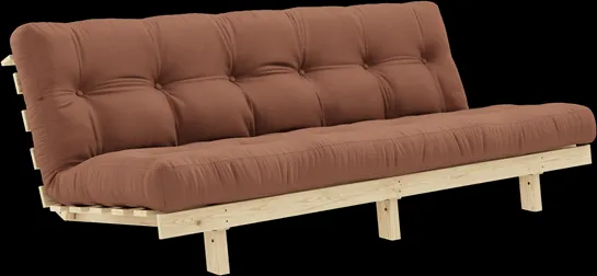 Karup Design Lean Sofá cama con colchón Alpha 130x200 Clay Brown/Raw