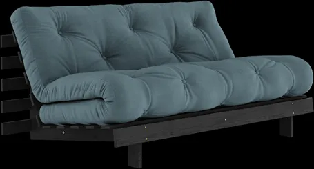 Karup Design Roots Sofá cama con colchón Roots 160x200 Petróleo/Negro lacado
