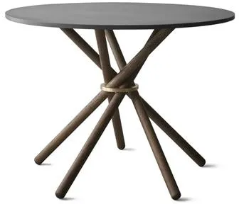 Eberhart Hector 105 Mesa de comedor Hormigón oscuro/Madera de roble oscuro