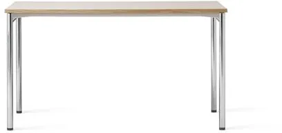 Audo Co Mesa de Comedor 140x70 Cromo/Laminado Crema