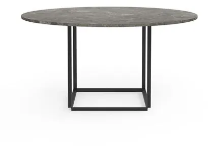 New Works Florence Mesa de Comedor Ø145 Gris Du Marais Mármol con Estructura Negra