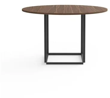 New Works Florence Mesa de Comedor Ø120 Nogal con Estructura Negra