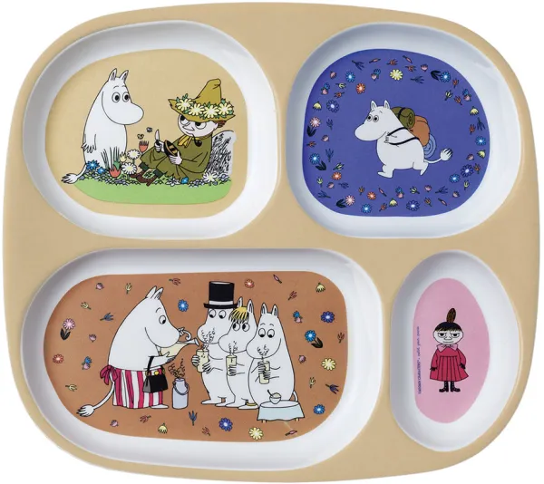 Plato Mumin de 4 compartimentos