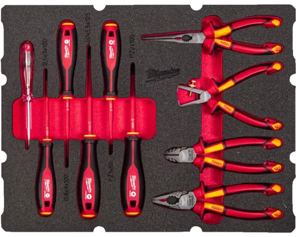 Juego de Electricista Milwaukee con Espuma de 10 Piezas